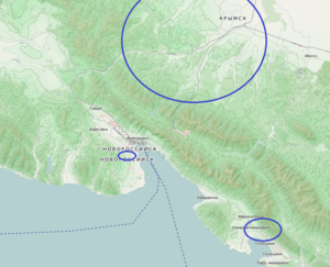 Regionen des Krasnodar-Territoriums, in denen Überschwemmungsopfer verzeichnet wurden