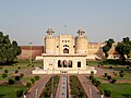 Hazuri Bagh Baradari with Lahore Fort in the background, 2021.