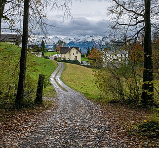 Landscape in Schellenberg, Unterland, Liechtenstein