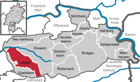 Poziția localității Langen (Hessen)