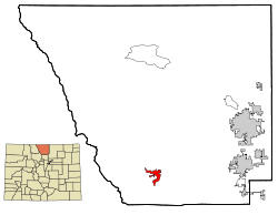 Location of Estes Park in Larimer County, Colorado