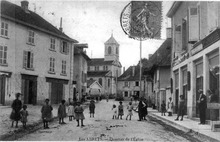 Le quartier de l'église en 1905.