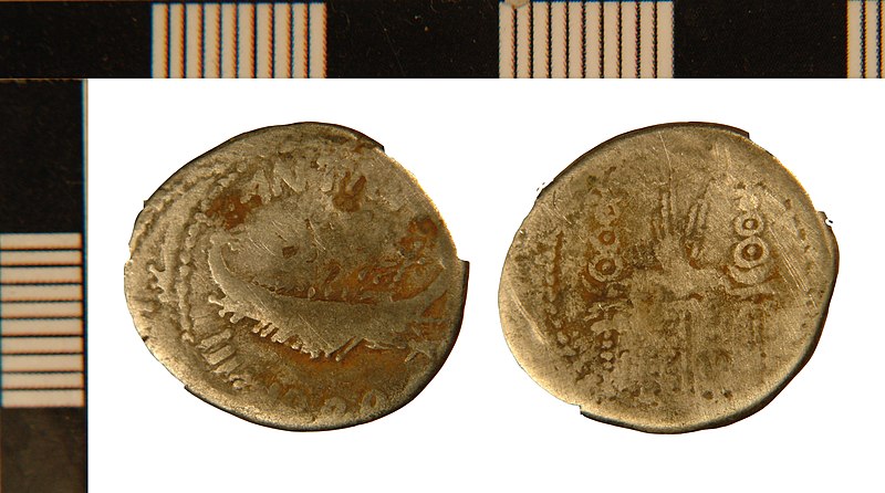 File:Legionary Denarius of Mark Anthony from rudston (FindID 482298).jpg