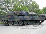 The Iron Cross insignia on a Leopard 2 main battle tank turret