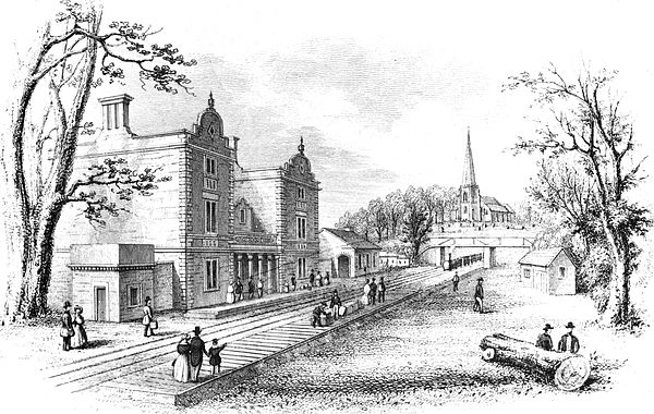 Lichfield City Station in 1849