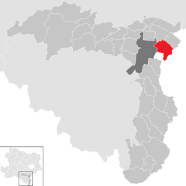 Poloha obce Lichtenwörth v okrese Viedenské Nové Mesto (klikacia mapa)