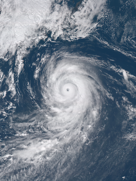 Тайфун Lionrock с максимальной интенсивностью 28 августа
