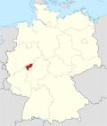 Kart som viser Kreis Siegen-Wittgensteins beliggenhet i Tyskland