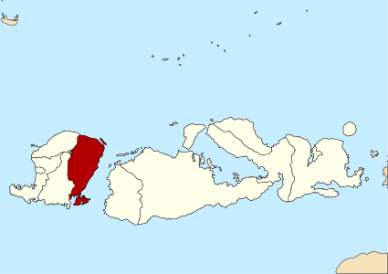 Peta genah kabupatén Lombok Timur ring Nusa Tenggara Barat