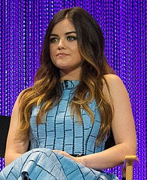 Three-time winner Lucy Hale, star of Pretty Little Liars. She is the actress with most wins in this category and most nominations with four. Lucy Hale at Paley Fest2014 (cropped).jpg
