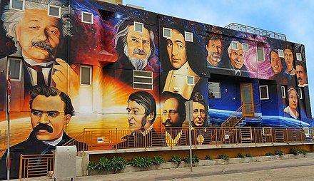 Levi Ponce's Luminaries of Pantheism mural in Venice, California for The Paradise Project.