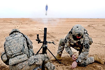 Ирак, 2010 г. Учебная стрельба из M224A1.