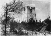 L'église décapitée (phot. 1915).