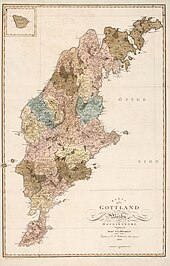 Administrative map of Gotland, 1805