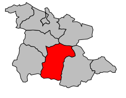 Кантон на карте департамента Арьеж