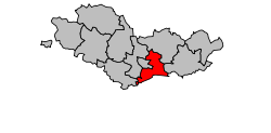 Kanton na mapě arrondissementu Beaune