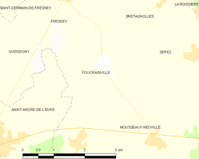 Poziția localității Foucrainville