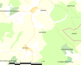 Mapa obce Germisay