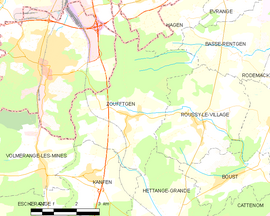 Mapa obce Zoufftgen