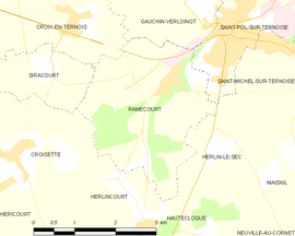 Mapa obce Ramecourt