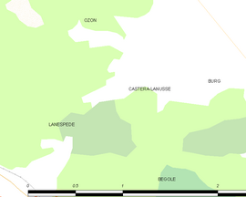 Mapa obce Castéra-Lanusse