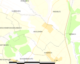 Mapa obce Ingolsheim
