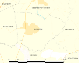 Mapa obce Kriegsheim