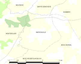 Mapa obce Mathonville