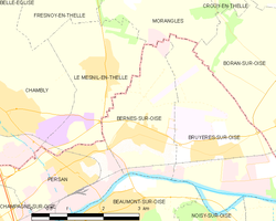 Kart over Bernes-sur-Oise