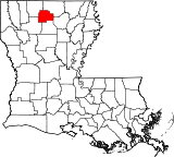 Map of Louisiana highlighting Lincoln Parish.svg