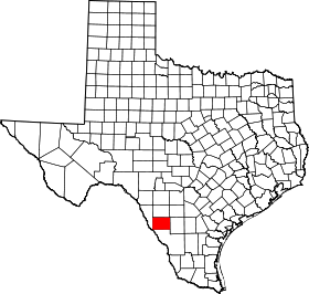 Map of Texas highlighting Dimmit County.svg