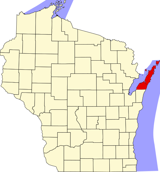 File:Map of Wisconsin highlighting Door County.svg