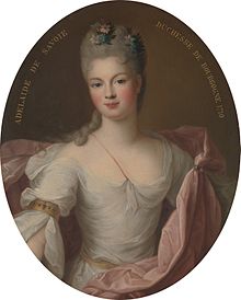 Marie Adélaïde of Savoy (1685–1712), Duchess of Burgundy in 1710 by Gobert.jpg