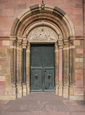 Bronze doors of the Marktportal, Mainz Cathedral c.1009.