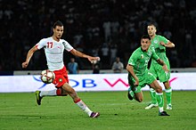 Chamakh (left) with Morocco