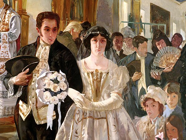 Wedding of Bolívar and del Toro as painted by Tito Salas, 1921