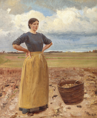 Young woman (Marie, from Skagen, Denmark) by Michael Ancher