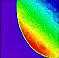 Mid infrared camera image of the moon by LCROSS.jpg