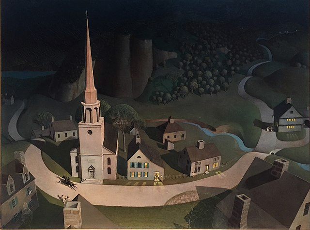 The Midnight Ride of Paul Revere (1931) by Grant Wood, Metropolitan Museum of Art, New York City, NY