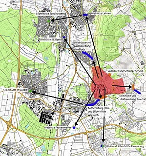 Zinc-lead deposits in Wiesloch