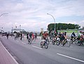 Deutsch: Fahrradsternfahrt in Hamburg am 17.06.07. Treffpunkt Finkenwerder Straße.