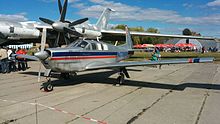 Mooney M22 Mustang N7706M displayed at the State Air Museum, Kyiv, Ukraine on September 18, 2016 Mooney M22 at the Kyiv State Air Museum.jpg