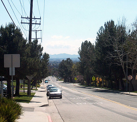 Southern Moreno Valley, viewed looking south down Kitching Street