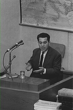 ד"ר משה בייסקי מעיד במשפט אייכמן, מאי 1961