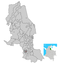 Location of the municipality and town of Mutiscua in the Norte de Santander Department of Colombia.