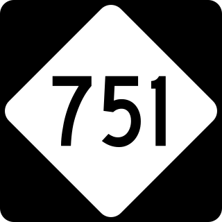 <span class="mw-page-title-main">North Carolina Highway 751</span> State highway in North Carolina, US