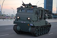 ST Engineering Bionix Trailblazer Counter-Mine Vehicle. Note the high, stout appearance designed specifically to survive mine blasts. NDP2010 Trailblazer CMV 1.jpg