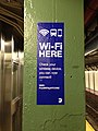 ニューヨーク地下鉄ホームのWiFiスポット