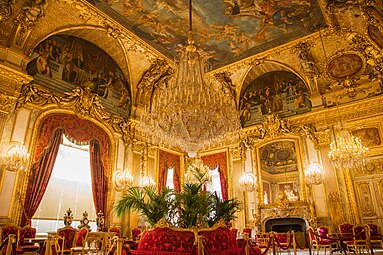 The Grand Salon of the apartments of the minister of state, currently known as the Napoleon III Apartments, designed by Hector Lefuel and decorated with paintings by Charles Raphaël Maréchal, 1859-1860[176]