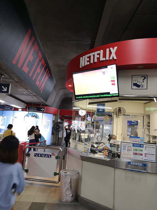 Netflix advertising at Thong Lo BTS station, Bangkok